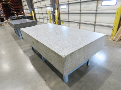 Rock of Ages 4x8' Granite Surface Inspection Plate Table 96x48x14" Grade B Type