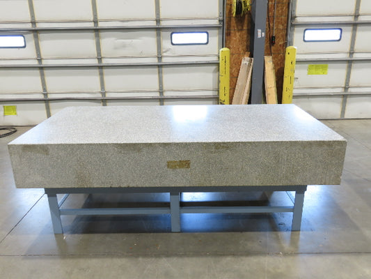 Rock of Ages 4x8' Granite Surface Inspection Plate Table 96x48x14" Grade B Type