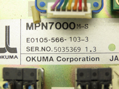 Okuma MPN7000M-S HMI Operator Interface Push Button Panel E0105-566-103-3