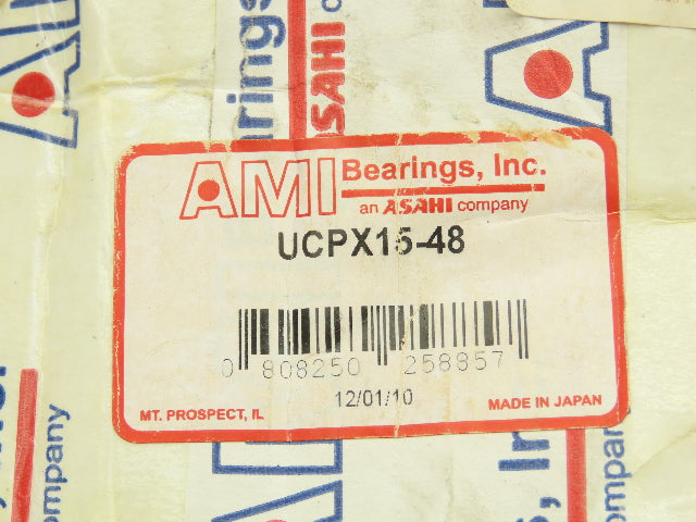 AMI UCPX15-48 Pillow Block Bearing 3" Bore 2 Bolt Base Cast Iron Medium Duty