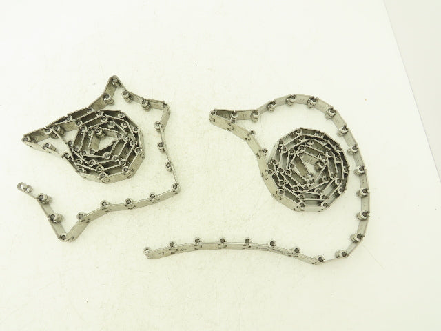 MCC/Rexnord 60S11 SSR812 1.25" Stainless TableTop Conveyor Chain 14' Lot of 2Pcs