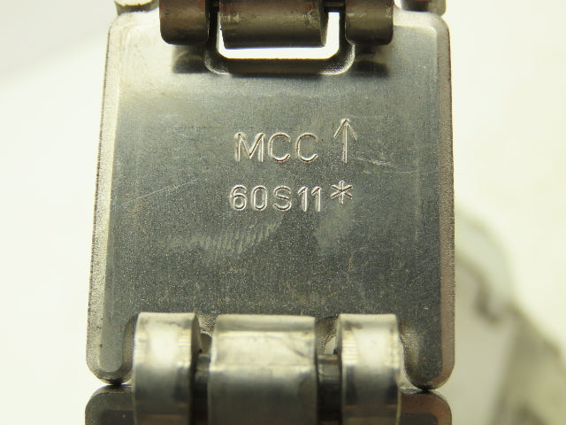 MCC/Rexnord 60S11 SSR812 1.25" Stainless TableTop Conveyor Chain 14' Lot of 2Pcs