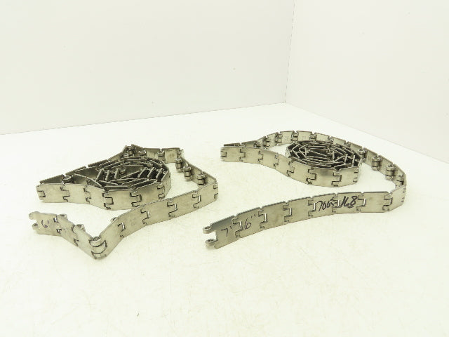 MCC/Rexnord 60S11 SSR812 1.25" Stainless TableTop Conveyor Chain 14' Lot of 2Pcs