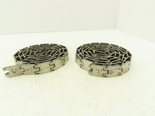 MCC/Rexnord 60S11 SSR812 1.25" Stainless TableTop Conveyor Chain 14' Lot of 2Pcs