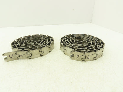 MCC/Rexnord 60S11 SSR812 1.25" Stainless TableTop Conveyor Chain 14' Lot of 2Pcs