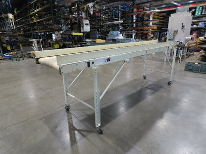 EMI Plastics 35"x 14' Portable Belt Conveyor 29"Bed 230/460V 160FPM 48"Adj Ht