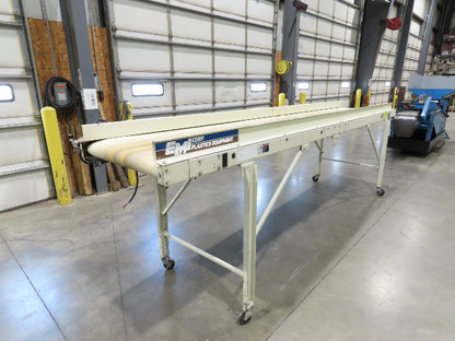 EMI Plastics 35"x 14' Portable Belt Conveyor 29"Bed 230/460V 160FPM 48"Adj Ht