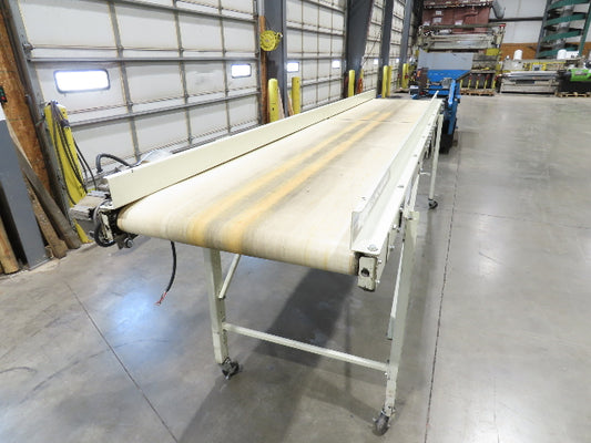 EMI Plastics 35"x 14' Portable Belt Conveyor 29"Bed 230/460V 160FPM 48"Adj Ht