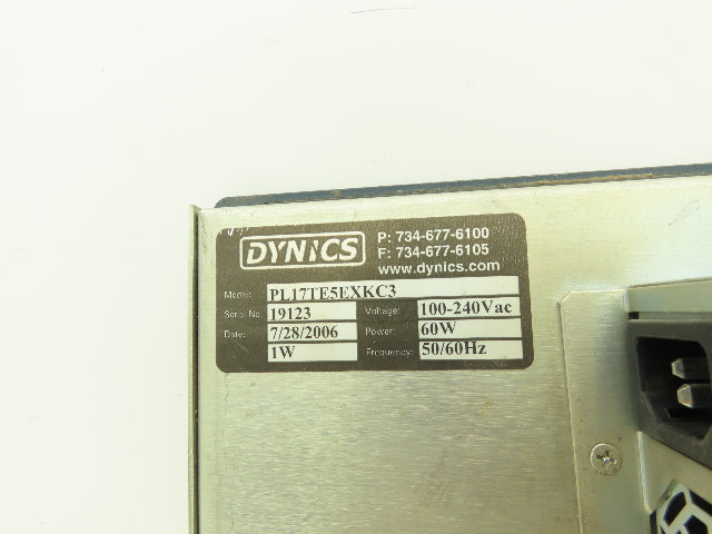 Dynics PL17TE5EXKC3 Industrial Computer 17" Touch Screen Windows XP Embedded
