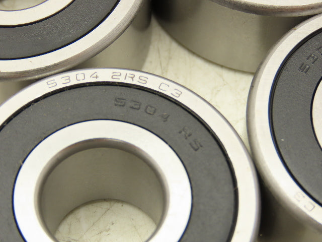 53042RS Double Row Sealed Bearing 20mm-ID x 52mm-OD x 22.22mm-Width Lot Of 4