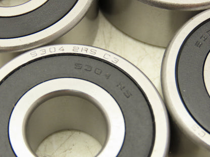 53042RS Double Row Sealed Bearing 20mm-ID x 52mm-OD x 22.22mm-Width Lot Of 4