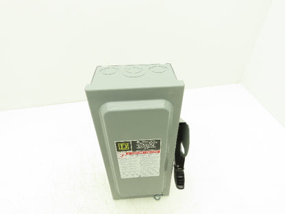 Square D H361 Safety Disconnect Switch 30A 600V 15HP Fused 3 Pole