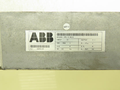 ABB ACS201-1P6-3-0010 ACS 200 AC VFD Drive 1HP 480V 3PH Broken Cover
