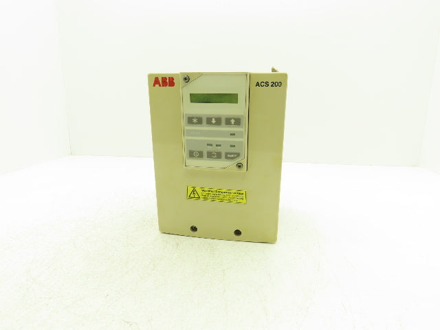 ABB ACS201-1P6-3-0010 ACS 200 AC VFD Drive 1HP 480V 3PH Broken Cover