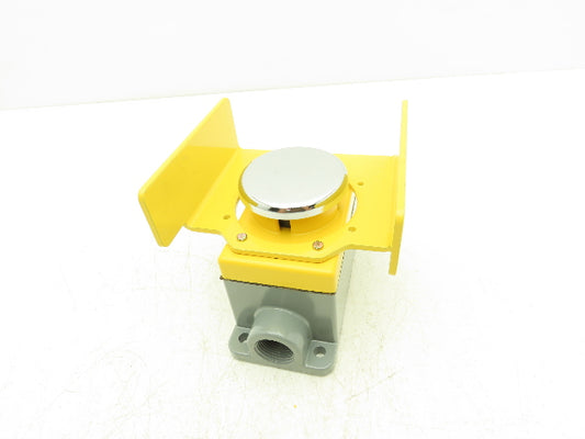 Allen Bradley 800P-S2CG1A Palm Operated Push Button Chrome 1 NO - 1 NC Contact