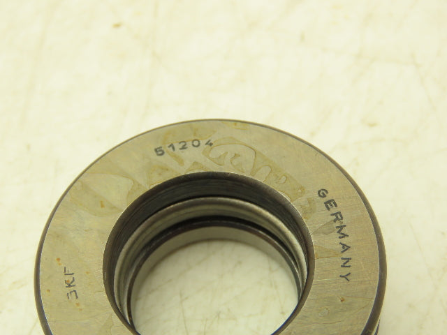 SKF 51204 Thrust Ball Bearing 20mm-ID x 40mm-OD x 14mm-Thickness Lot Of 5