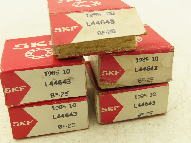 SKF L44643 Tapered Roller Bearing 25.4mm-ID x 15mm-Width Lot Of 5
