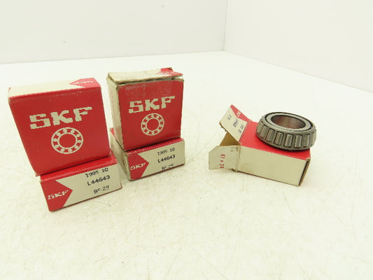 SKF L44643 Tapered Roller Bearing 25.4mm-ID x 15mm-Width Lot Of 5