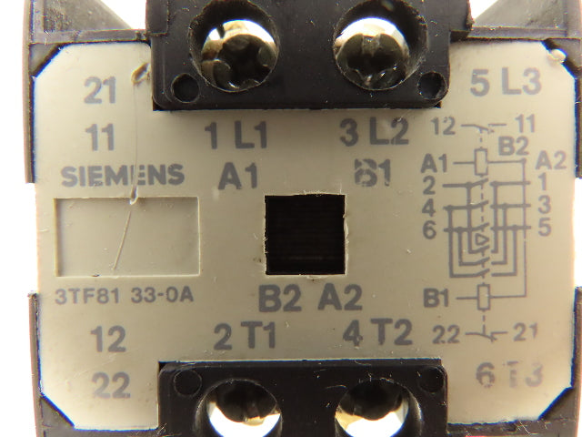 Siemens 3TF81 33-0AK1 Compact Reversing Contactor AC 120V Coil 1NO + 1NC Demag