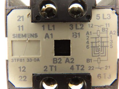 Siemens 3TF81 33-0AK1 Compact Reversing Contactor AC 120V Coil 1NO + 1NC Demag