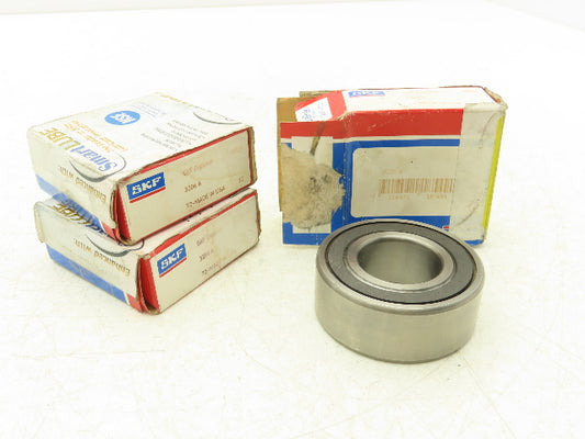 SKF 3206A Double Row Ball Bearing 30mm-ID x 62mm-OD x 23.8mm-Width Lot Of 3