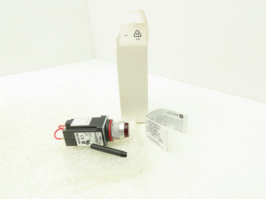 Allen Bradley 800MR-PT16R Small Round Pilot Light XFMR 120V Red Lens 22.5 mm