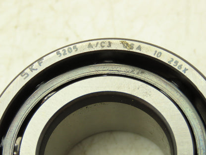 SKF SKF 5205 A/C3 Ball Bearing 25mm-ID x 52mm-OD x 20.6mm-Width Lot Of 3