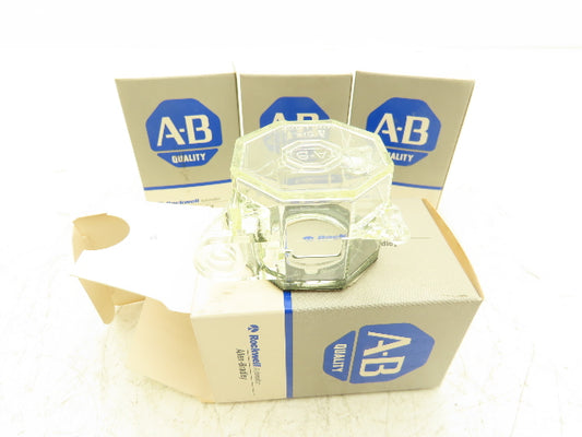 Allen Bradley 800H-NP4 30mm Padlocking Cover Non-Illuminated Pushbutton Lot of 4