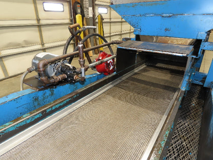 Spartec Steel Parts Conveyor Shaker Feed Bin w/Oiler Pump Mesh Belt & Oil Tank