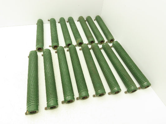 Fuji Electric 400 Ceramic Rib Wound Resistor Green 10 Ohm 13" Lot of 15