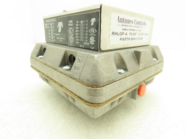 Atunes Controls RHLGP-A Gas Pressure Switch with Manual Reset 2-14" W.C.
