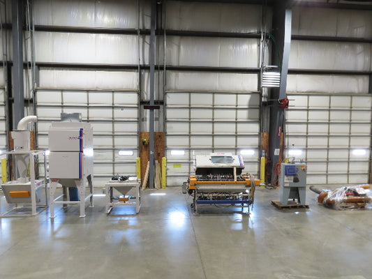 Guyson Opposing Belt Conveyor Glass Blaster Dust Collector Cyclone Media Hopper