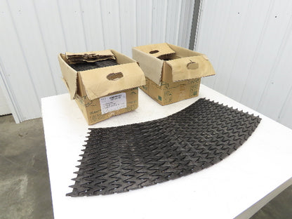 Black Plastic Slat Conveyor Chain Curved 400mm Width 19'L 134pcs