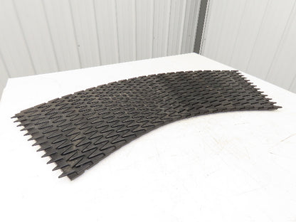 Black Plastic Slat Conveyor Chain Curved 400mm Width 19'L 134pcs