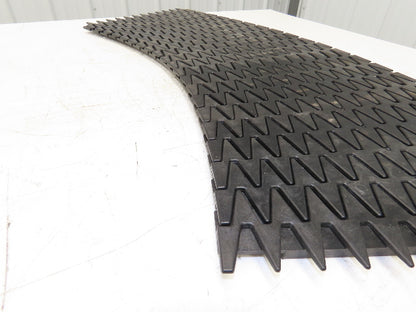 Black Plastic Slat Conveyor Chain Curved 400mm Width 19'L 134pcs