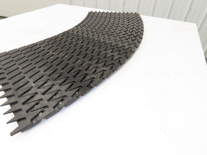 Black Plastic Slat Conveyor Chain Curved 400mm Width 19'L 134pcs