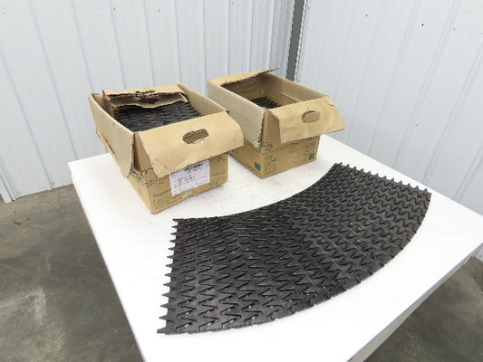 Black Plastic Slat Conveyor Chain Curved 400mm Width 19'L 134pcs