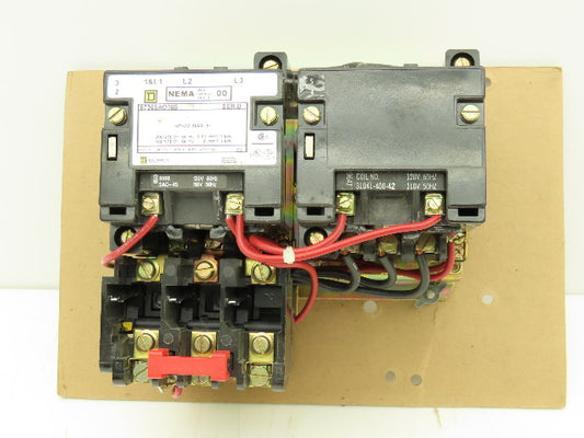 Square D 8736SAO16S AC Reversing Magnetic NEMA Starter Size 00 575V 3Ph 2Hp