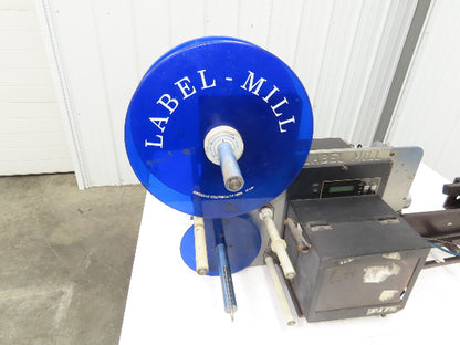 Sato M-8485S Label Mill Barcode Printer Labeler Pneumatic Blower Applicator