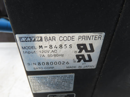 Sato M-8485S Label Mill Barcode Printer Labeler Pneumatic Blower Applicator