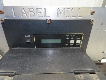 Sato M-8485S Label Mill Barcode Printer Labeler Pneumatic Blower Applicator