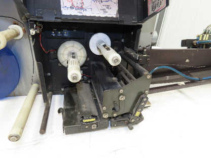 Sato M-8485S Label Mill Barcode Printer Labeler Pneumatic Blower Applicator