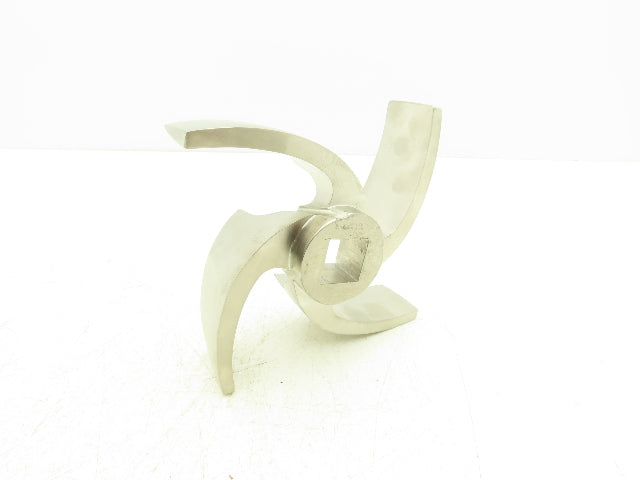 316L Stainless Centrifugal Pump Impeller 4-Blade 1"Square Bore 8"OD IM-328