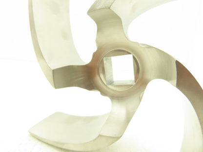 316L Stainless Centrifugal Pump Impeller 4-Blade 1"Square Bore 8"OD IM-328