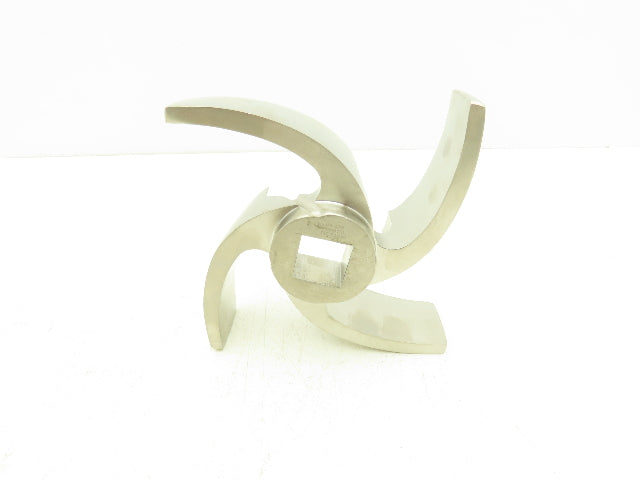 316L Stainless Centrifugal Pump Impeller 4-Blade 1"Square Bore 8"OD IM-328