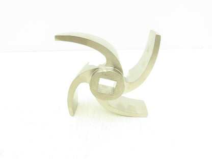 316L Stainless Centrifugal Pump Impeller 4-Blade 1"Square Bore 8"OD IM-328