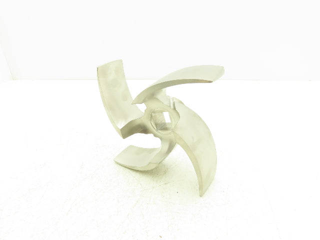316L Stainless Centrifugal Pump Impeller 4-Blade 1"Square Bore 8"OD IM-328