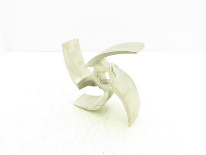 316L Stainless Centrifugal Pump Impeller 4-Blade 1"Square Bore 8"OD IM-328