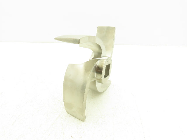316L Stainless Centrifugal Pump Impeller 4-Blade 1"Square Bore 8"OD IM-328