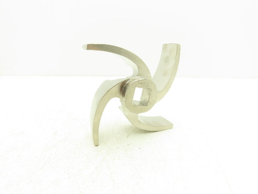 316L Stainless Centrifugal Pump Impeller 4-Blade 1"Square Bore 8"OD IM-328